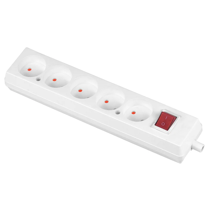 Gniazdo przenośne pięciokrotne 5x2p with switch 16A, 250V
