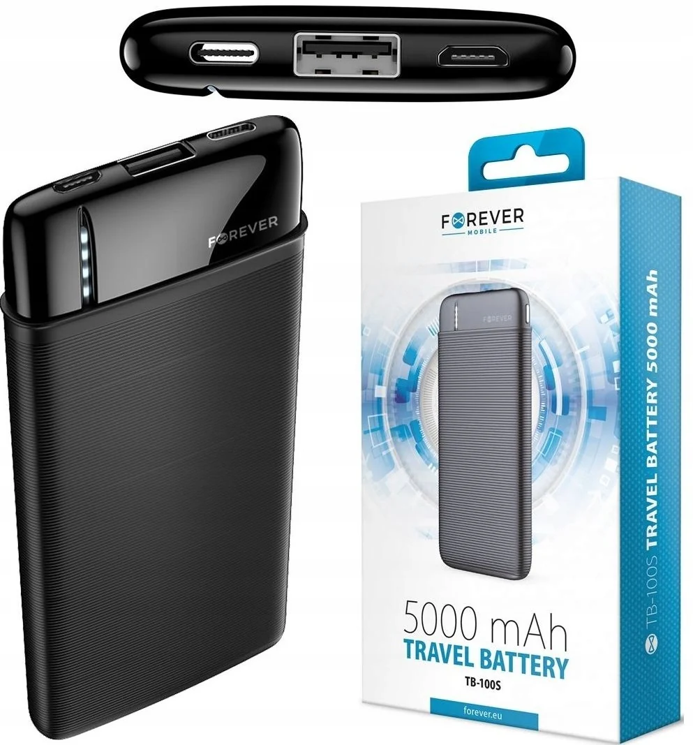 Forever power bank TB-100S 5000 mAh czarny