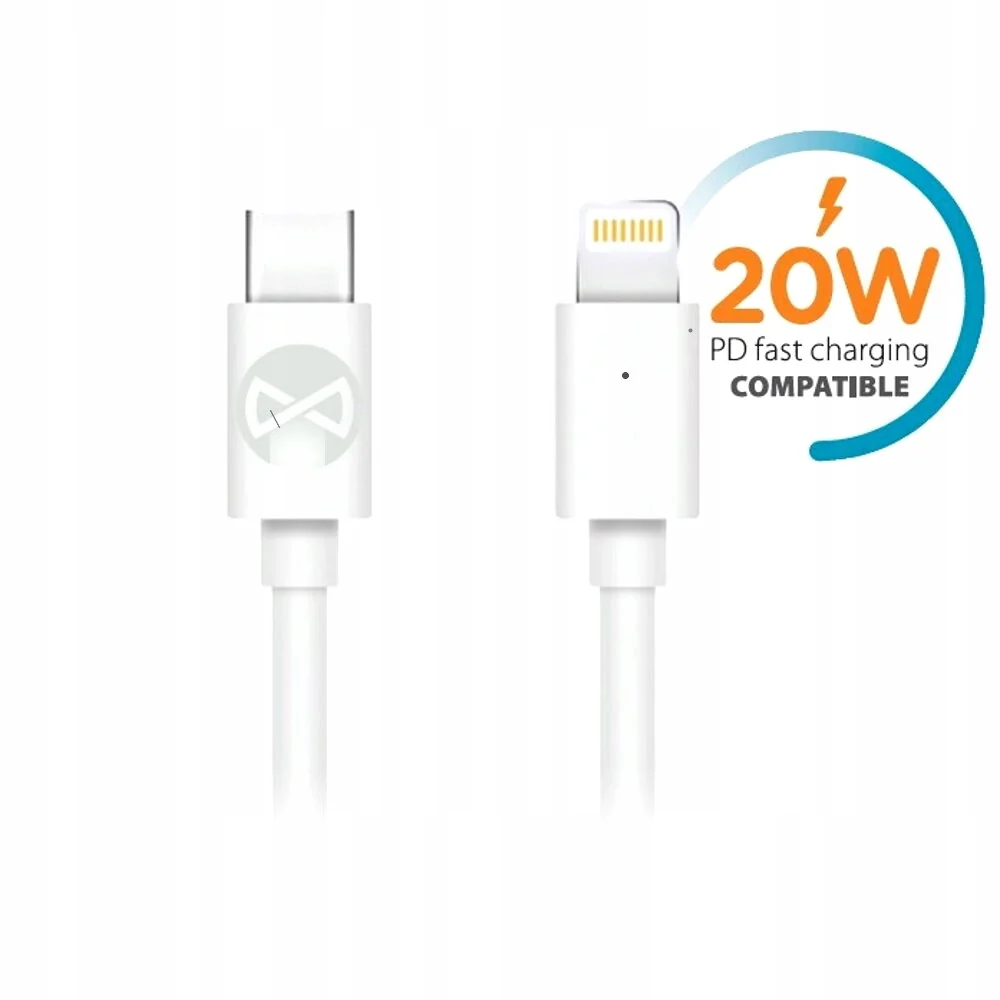 Forever kabel USB-C - Lightning 1,0 m 20W biały