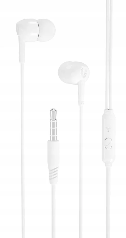 XO Słuchawki przewodowe EP37 jack 3,5mm dokanałowe białe