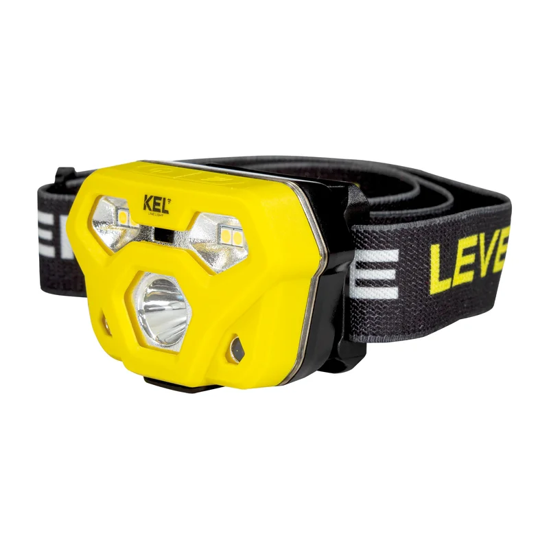 Lampa czołowa LED akumulatorowa (3.7V 1000mAh - Li-Po) z czujnikiem zbliżeniowym, regulacją kąta świecenia, IP65 - 4W SMD LED x4 150lm; 2W SMD LED x1 200lm - 2