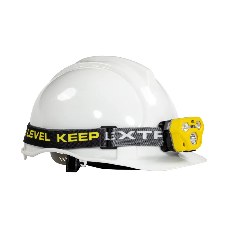 Lampa czołowa LED akumulatorowa (3.7V 1000mAh - Li-Po) z czujnikiem zbliżeniowym, regulacją kąta świecenia, IP65 - 4W SMD LED x4 150lm; 2W SMD LED x1 200lm - 4