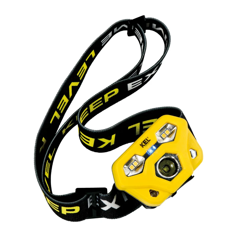 Lampa czołowa LED akumulatorowa (3.7V 1000mAh - Li-Po) z czujnikiem zbliżeniowym, regulacją kąta świecenia, IP65 - 4W SMD LED x4 150lm; 2W SMD LED x1 200lm - 5