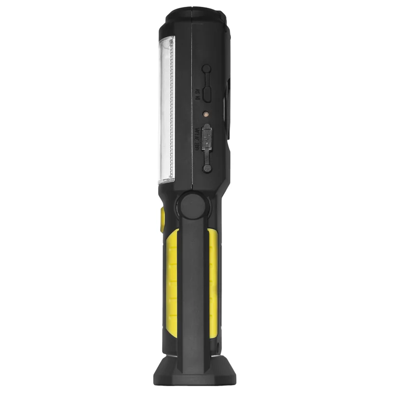Latarka warsztatowa akumulatorowa z powerbankiem, hakiem, magnesem 3W COB LED/5 LED - 2