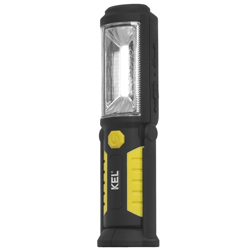 Latarka warsztatowa akumulatorowa z powerbankiem, hakiem, magnesem 3W COB LED/5 LED - 5