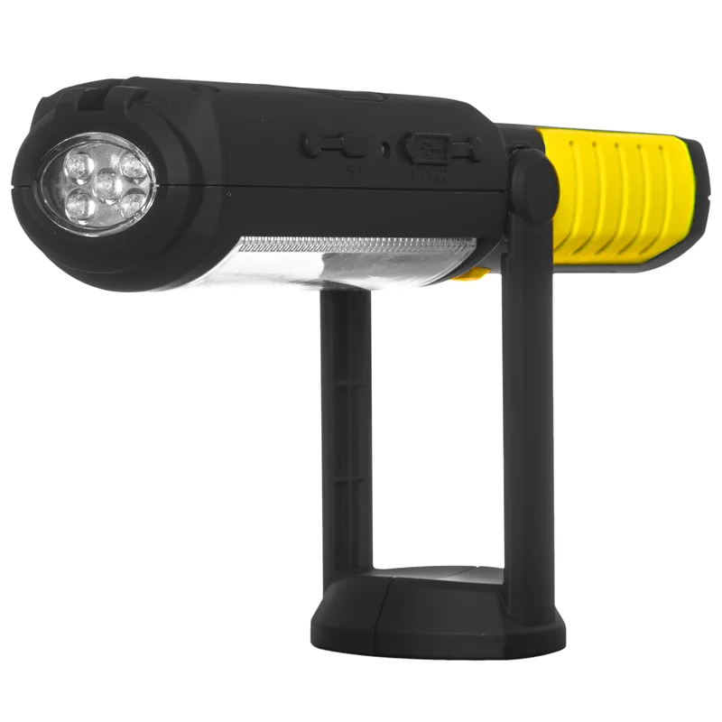 Latarka warsztatowa akumulatorowa z powerbankiem, hakiem, magnesem 3W COB LED/5 LED - 6