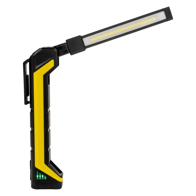 Latarka warsztatowa LED akumulatorowa (3.7V 800mAh - Li-ion) z klipsem, magnesem 1W - SMD LED 6500K; 2W - COB LED 6500K