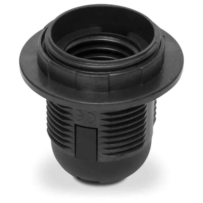 Oprawka E27 plastikowa z kołnierzem; biały - 4