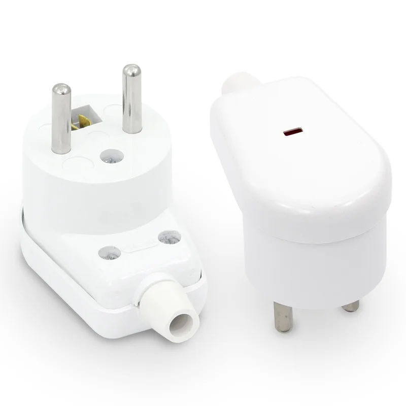 Wtyczka rozbieralna, kątowa podświetlana, 2p+Z, 16A, 250V; WT-16S BIAŁY - 2