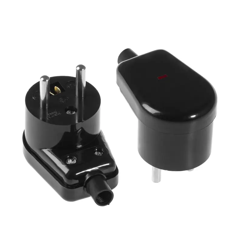 Wtyczka rozbieralna, kątowa podświetlana, 2p+Z, 16A, 250V; WT-16S BIAŁY - 5