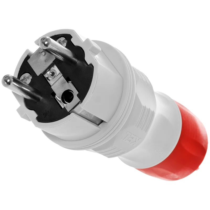 Wtyczka rozbieralna prosta Uni Schuko EXTREM 2p+Z, 16A; IP 54; czarny - 26