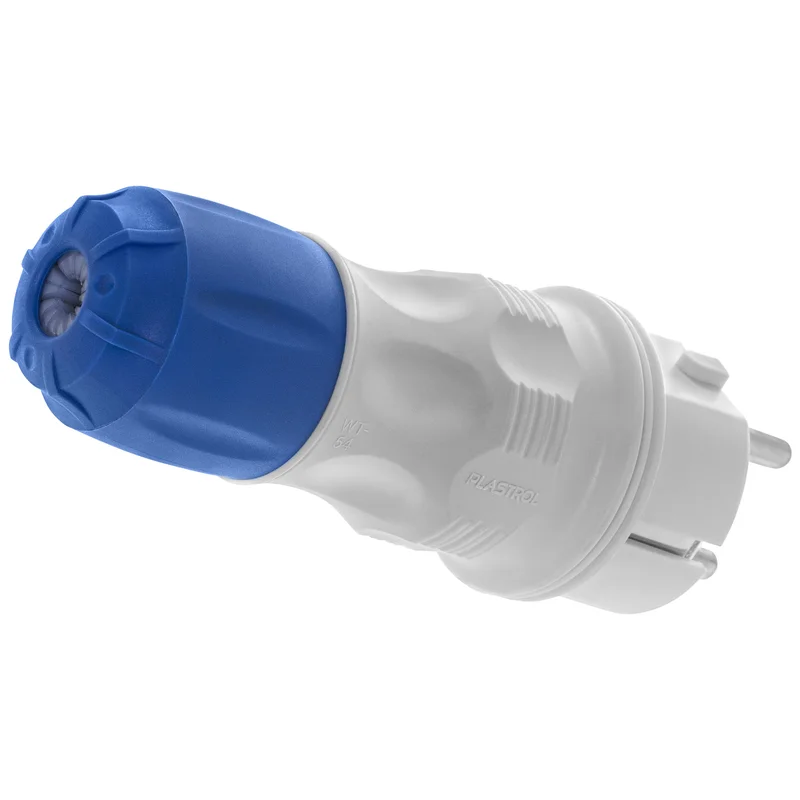 Wtyczka rozbieralna prosta Uni Schuko EXTREM 2p+Z, 16A; IP 54; czarny - 6