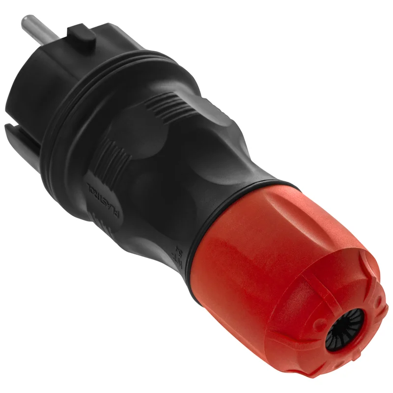 Wtyczka rozbieralna prosta Uni Schuko EXTREM 2p+Z, 16A; IP 54; czarny - 20