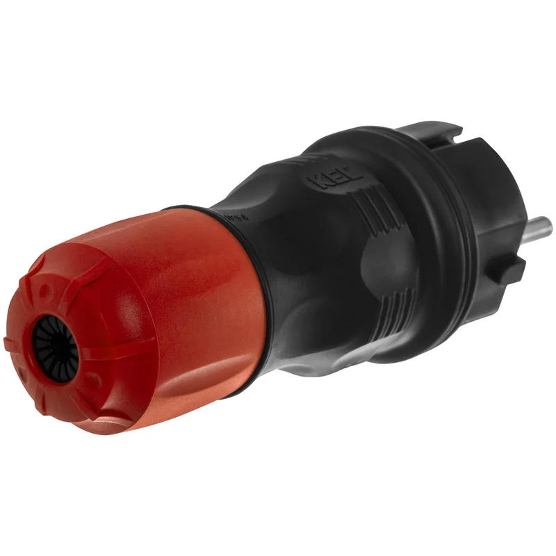 Wtyczka rozbieralna prosta Uni Schuko EXTREM 2p+Z, 16A; IP 54; czarny - 21