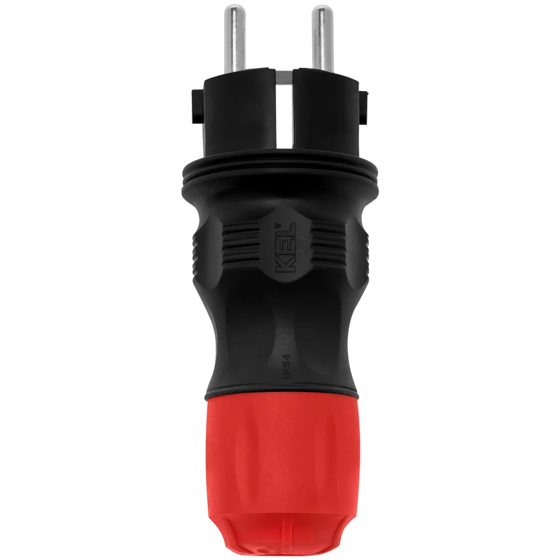 Wtyczka rozbieralna prosta Uni Schuko EXTREM 2p+Z, 16A; IP 54; czarny - 24