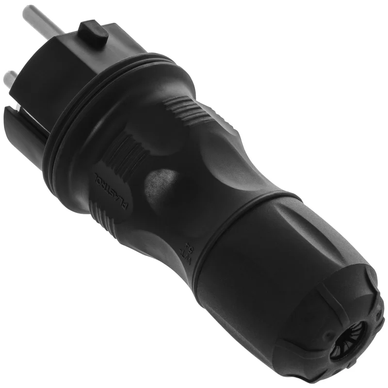 Wtyczka rozbieralna prosta Uni Schuko EXTREM 2p+Z, 16A; IP 54; czarny - 12