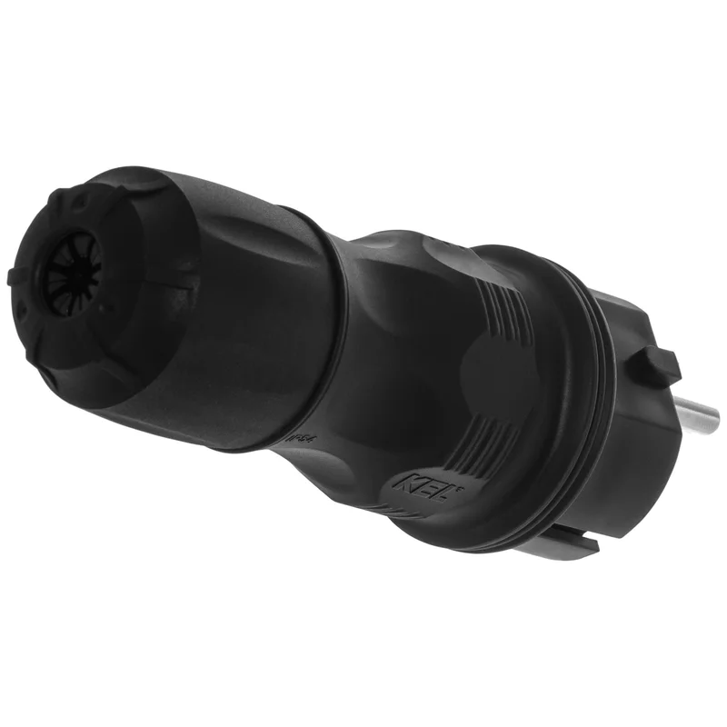 Wtyczka rozbieralna prosta Uni Schuko EXTREM 2p+Z, 16A; IP 54; czarny - 14