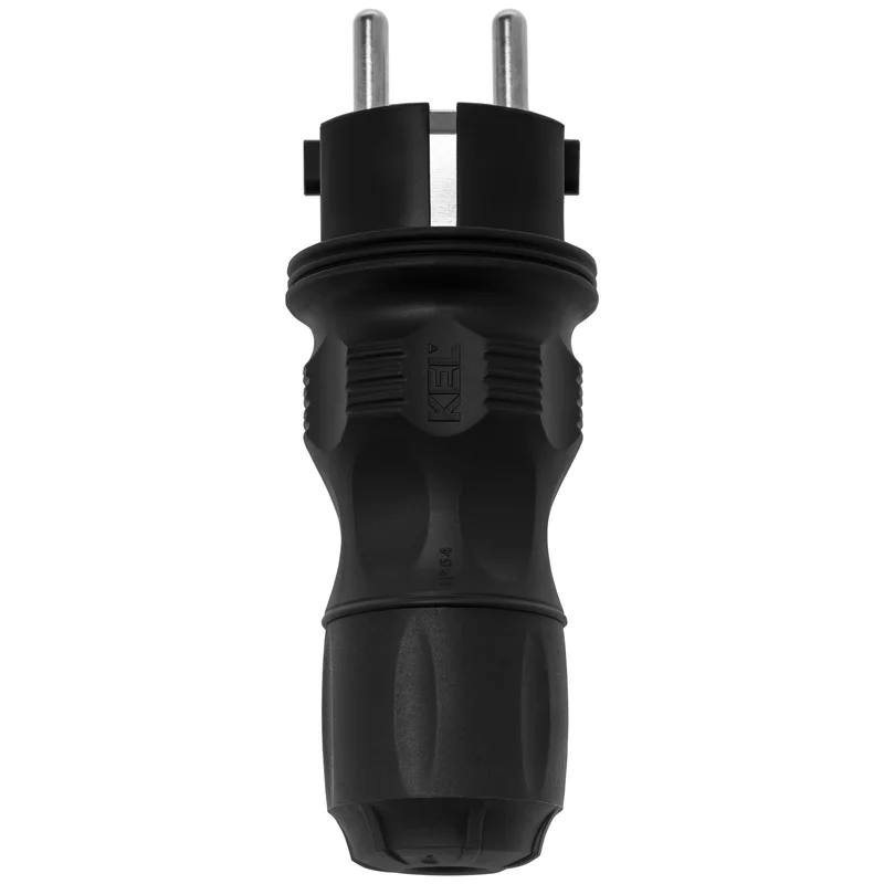 Wtyczka rozbieralna prosta Uni Schuko EXTREM 2p+Z, 16A; IP 54; czarny - 16