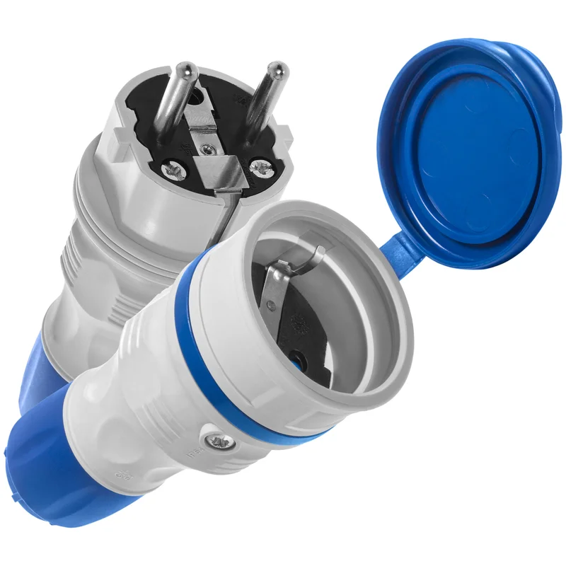 Zestaw przyłączeniowy EXTREM wtyczka WT-54 + gniazdo GN-44, SCHUKO; IP44; czarny - 30