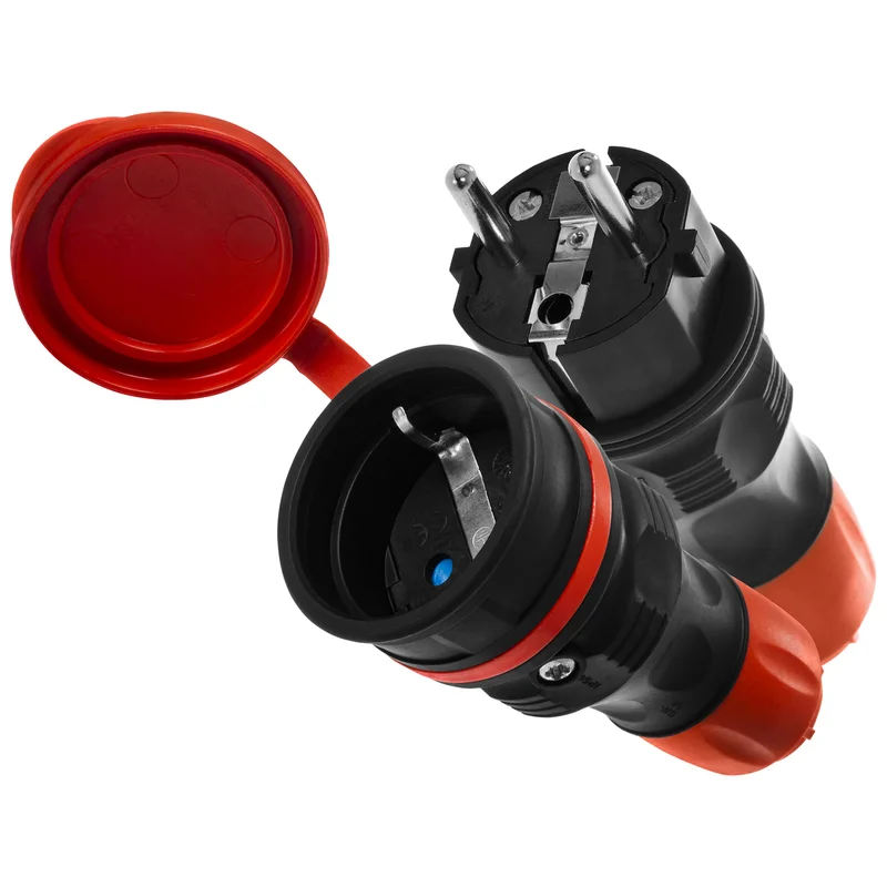 Zestaw przyłączeniowy EXTREM wtyczka WT-54 + gniazdo GN-44, SCHUKO; IP44; czarny - 2