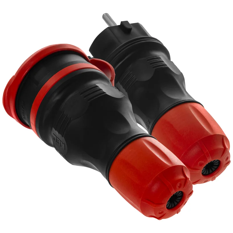 Zestaw przyłączeniowy EXTREM wtyczka WT-54 + gniazdo GN-44, SCHUKO; IP44; czarny - 4