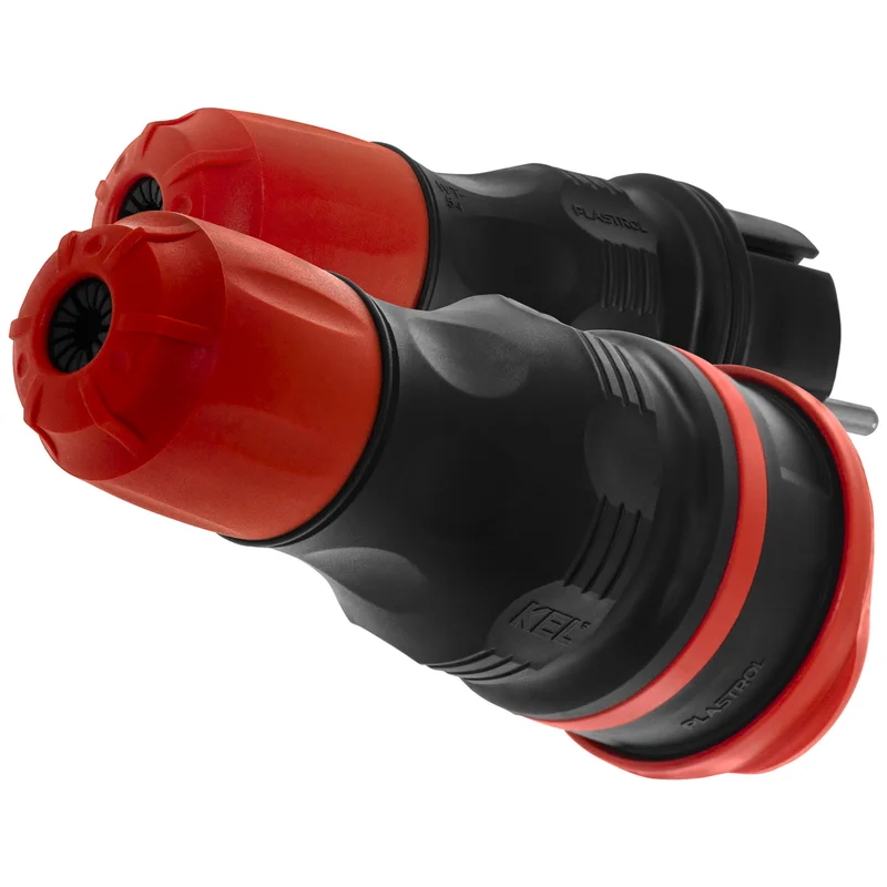 Zestaw przyłączeniowy EXTREM wtyczka WT-54 + gniazdo GN-44, SCHUKO; IP44; czarny - 6