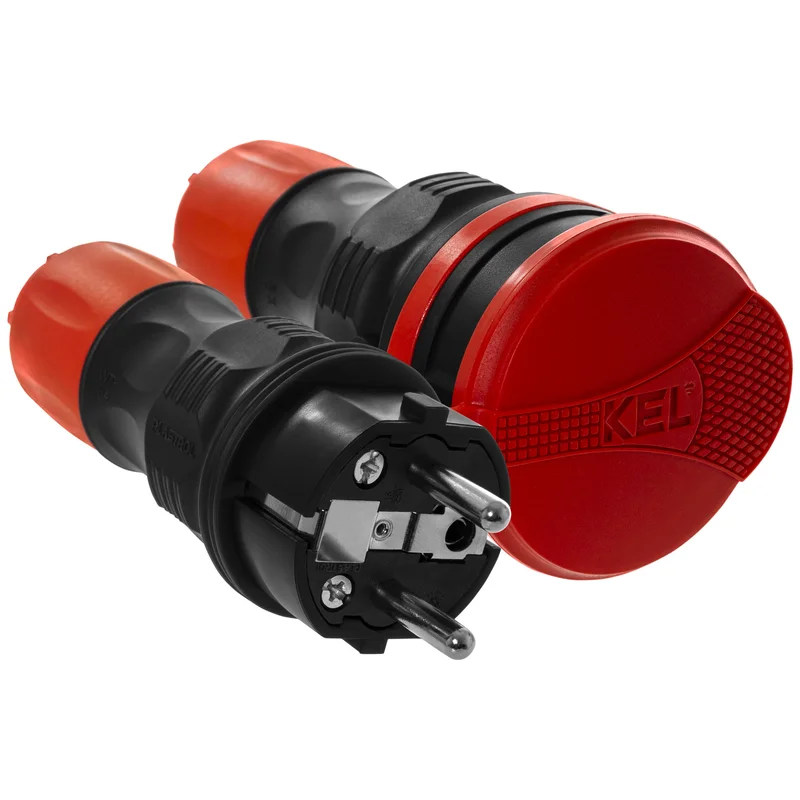 Zestaw przyłączeniowy EXTREM wtyczka WT-54 + gniazdo GN-44, SCHUKO; IP44; czarny - 7
