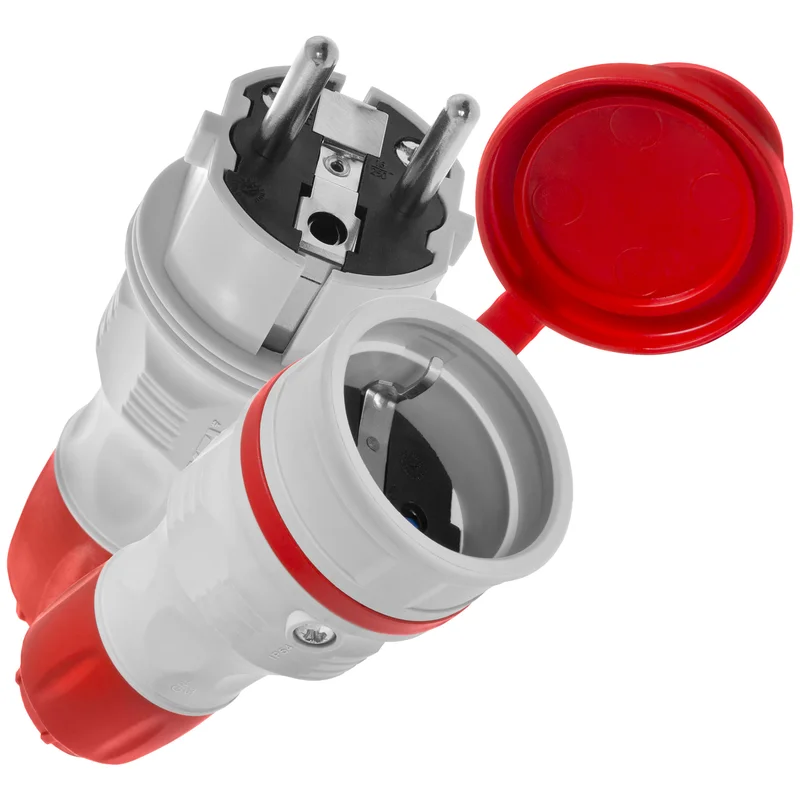 Zestaw przyłączeniowy EXTREM wtyczka WT-54 + gniazdo GN-44, SCHUKO; IP44; czarny - 20