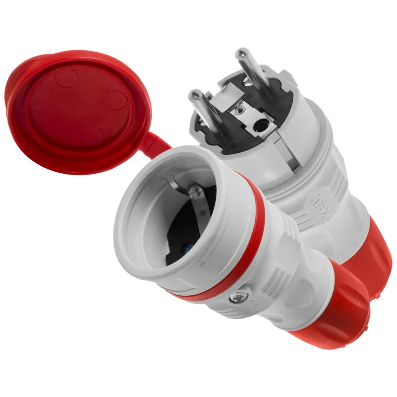 Zestaw przyłączeniowy EXTREM wtyczka WT-54 + gniazdo GN-44, SCHUKO; IP44; czarny - 21