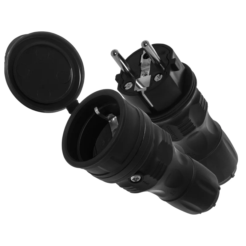 Zestaw przyłączeniowy EXTREM wtyczka WT-54 + gniazdo GN-44, SCHUKO; IP44; czarny - 11