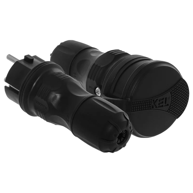 Zestaw przyłączeniowy EXTREM wtyczka WT-54 + gniazdo GN-44, SCHUKO; IP44; czarny - 17