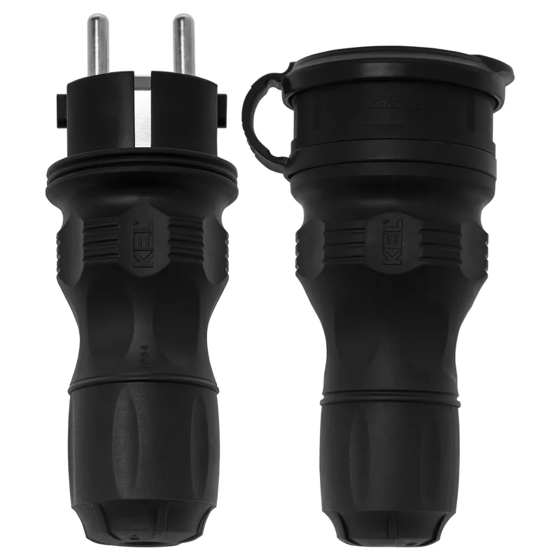 Zestaw przyłączeniowy EXTREM wtyczka WT-54 + gniazdo GN-44, SCHUKO; IP44; czarny - 19