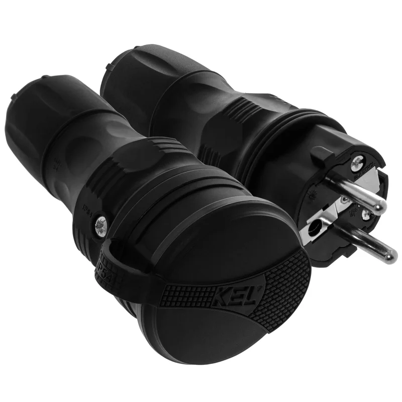 Zestaw przyłączeniowy EXTREM wtyczka WT-54 + gniazdo GN-54, IP54; czarny - 32