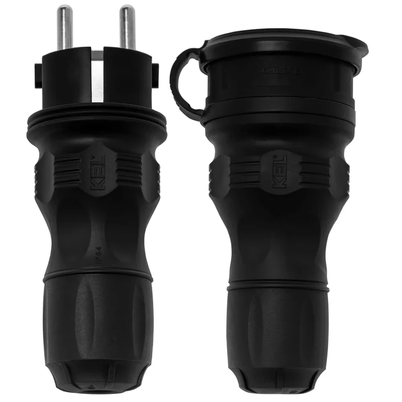 Zestaw przyłączeniowy EXTREM wtyczka WT-54 + gniazdo GN-54, IP54; czarny