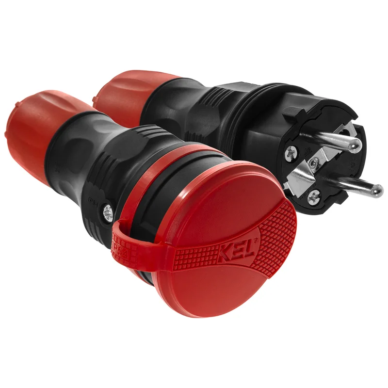Zestaw przyłączeniowy EXTREM wtyczka WT-54 + gniazdo GN-54, IP54; czarny - 12