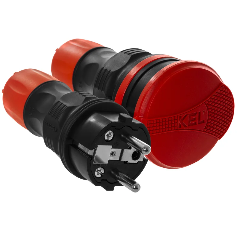 Zestaw przyłączeniowy EXTREM wtyczka WT-54 + gniazdo GN-54, IP54; czarny - 16